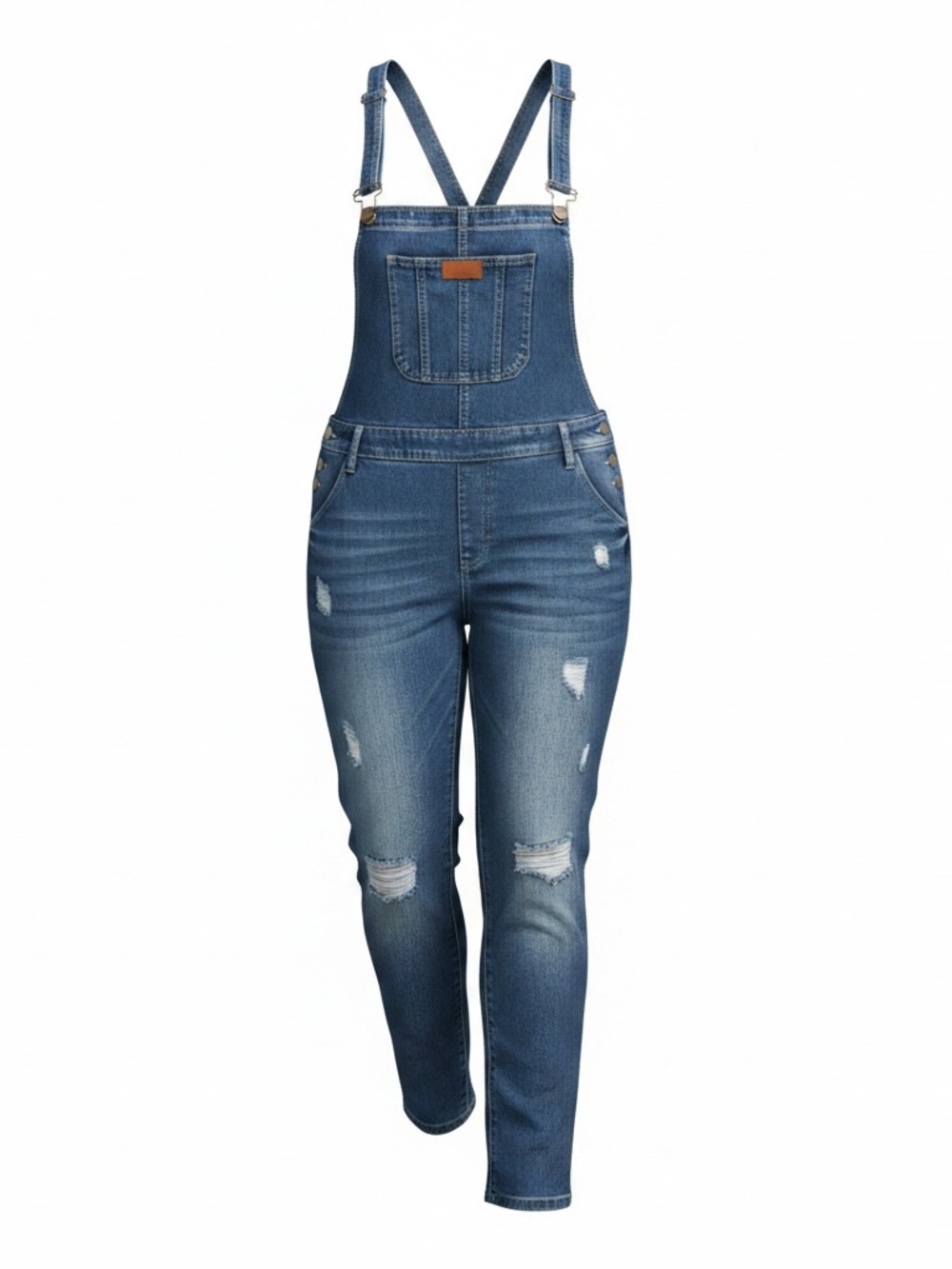 🚨🚨🚨Relaxed Distressed Denim Overalls for Women - Blue